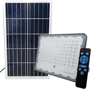 faro a led con pannello solare 500w